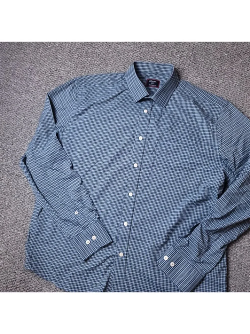 UNTUCKit Delune Shirt Mens L Large Relaxed Blue Button Long Sleeve